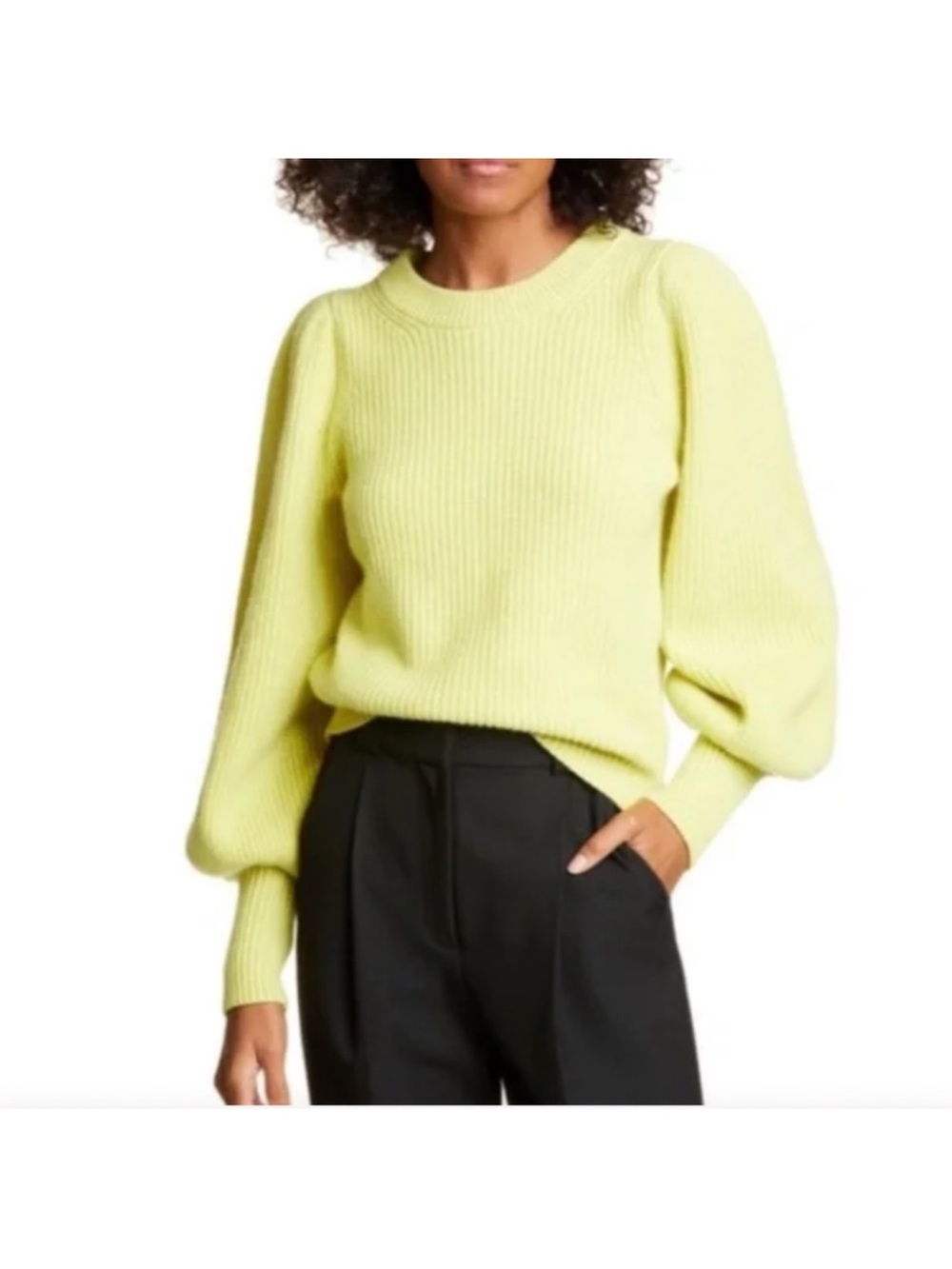 A.L.C. Eliana Balloon Sleeve Wool Blend Sweater